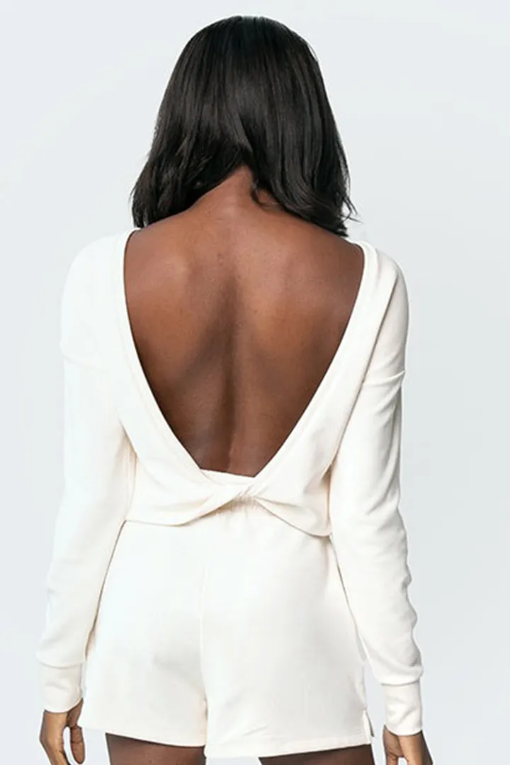 ALL AROUND LOUNGE REVERSIBLE TOP - EGGNOG