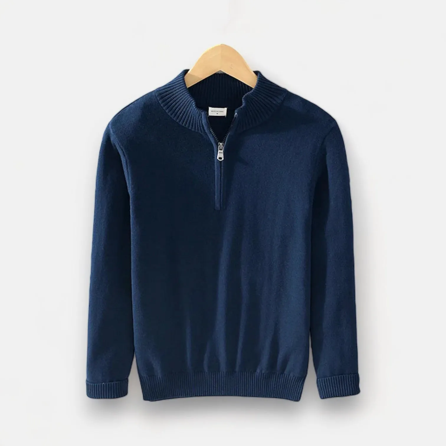 Autumn half zipper cotton sweater