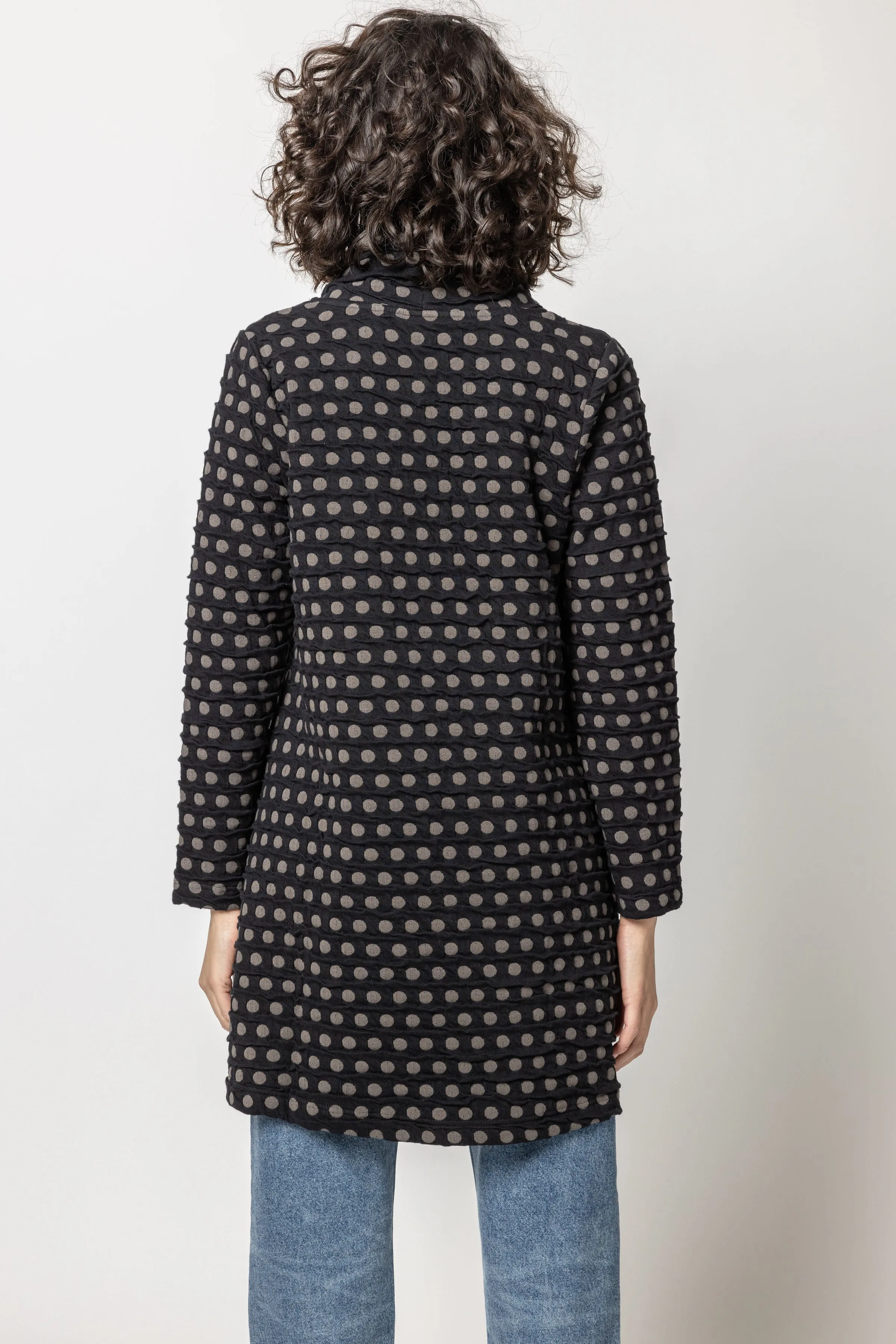 Como Spot Weave Cowl Tunic