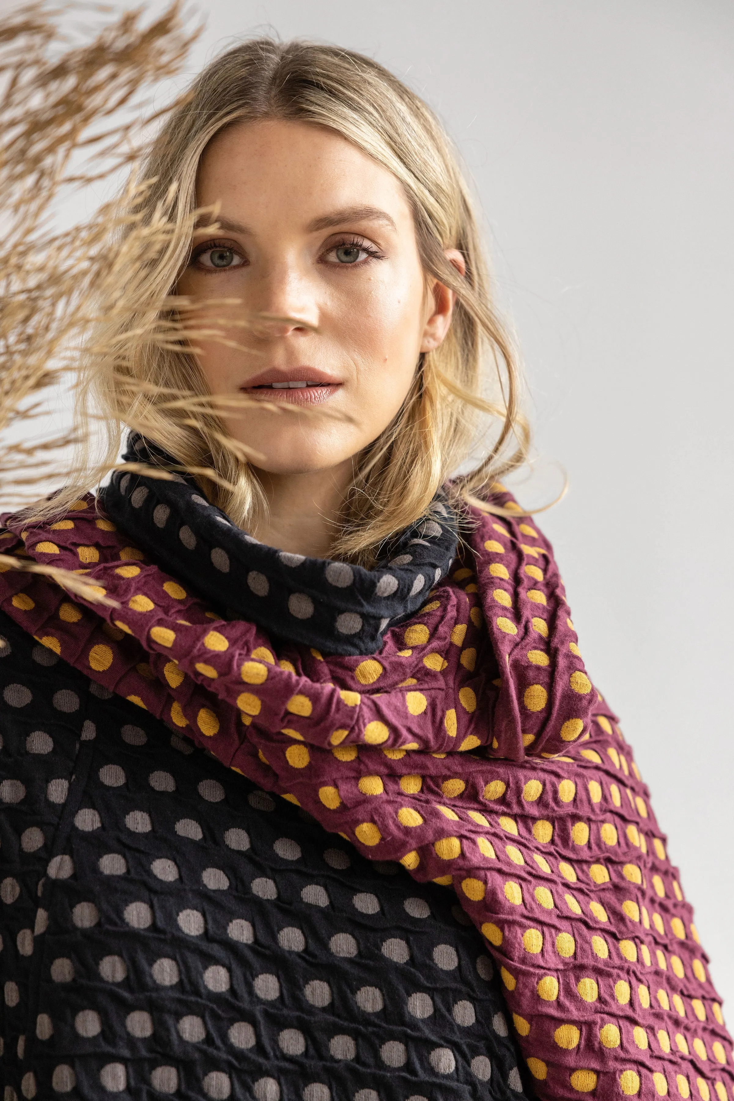 Como Spot Weave Cowl Tunic