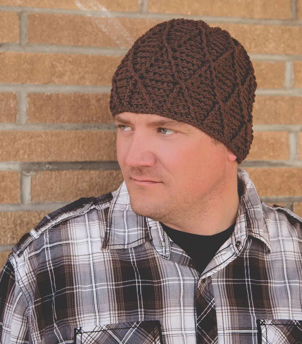 Crochet Pattern for Reversible Harlequin Beanie | Crochet Hat Pattern | Hat Crocheting Pattern | DIY Written Crochet Instructions