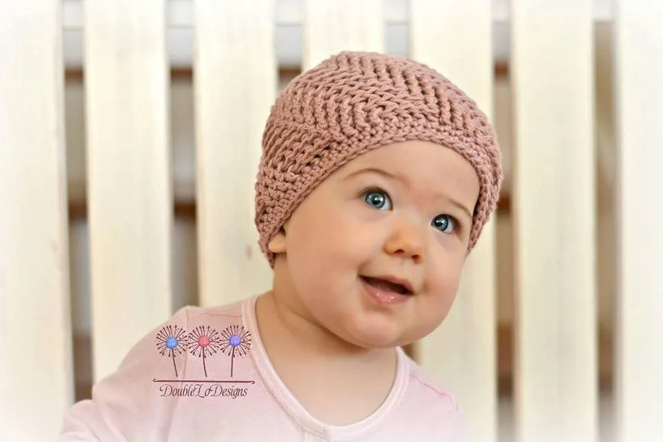 Crochet Pattern for Spiral Herringbone Beanie | Crochet Hat Pattern | Hat Crocheting Pattern | DIY Written Crochet Instructions