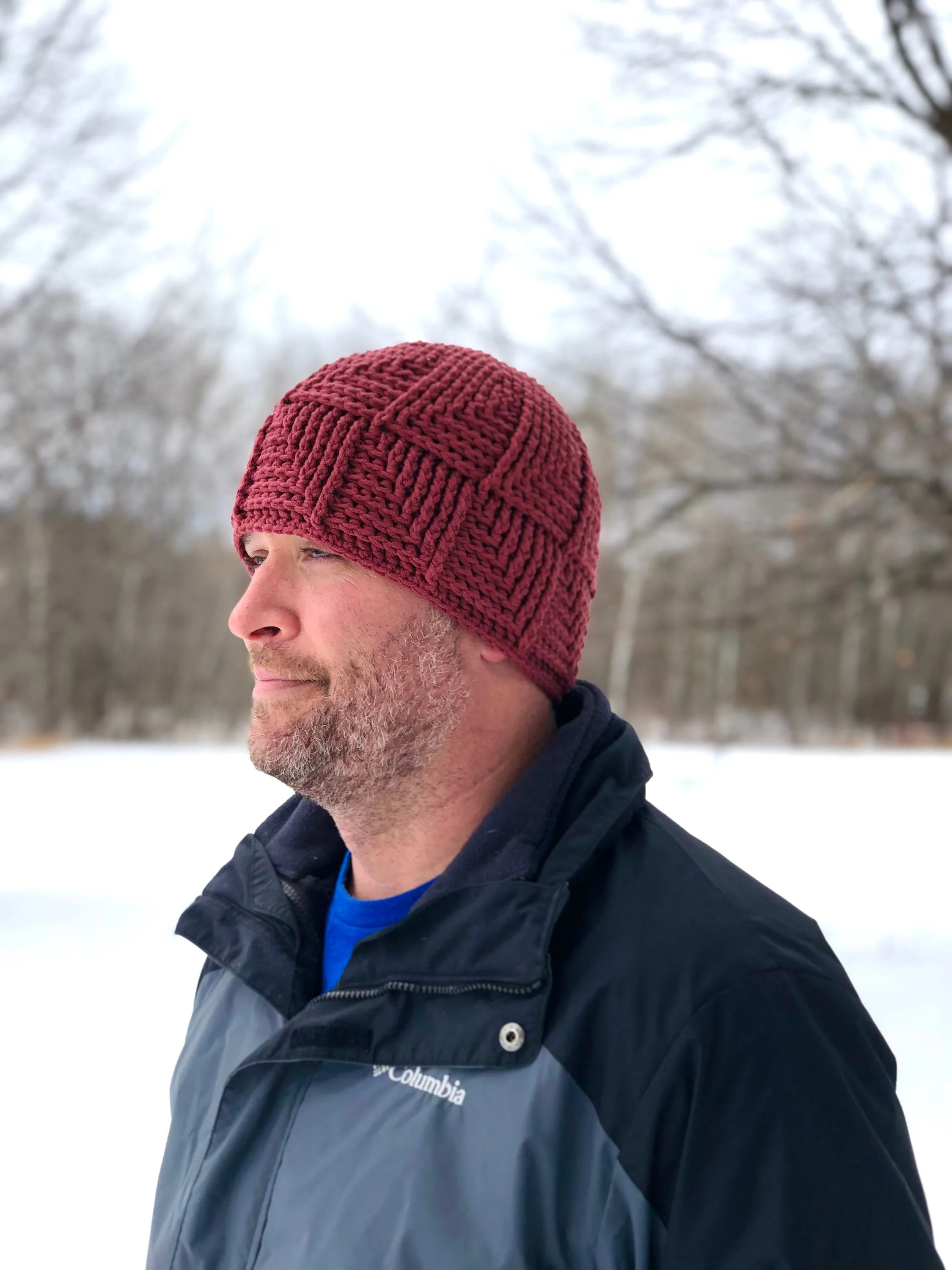Crochet Pattern for Tri-Square Beanie | Crochet Hat Pattern | Hat Crocheting Pattern | DIY Written Crochet Instructions