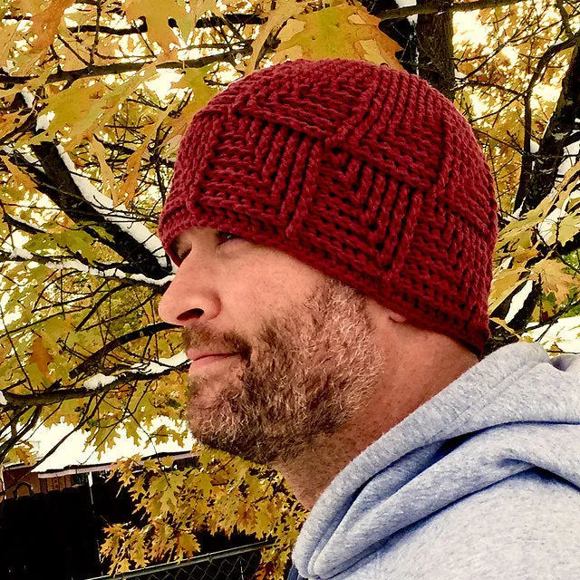 Crochet Pattern for Tri-Square Beanie | Crochet Hat Pattern | Hat Crocheting Pattern | DIY Written Crochet Instructions