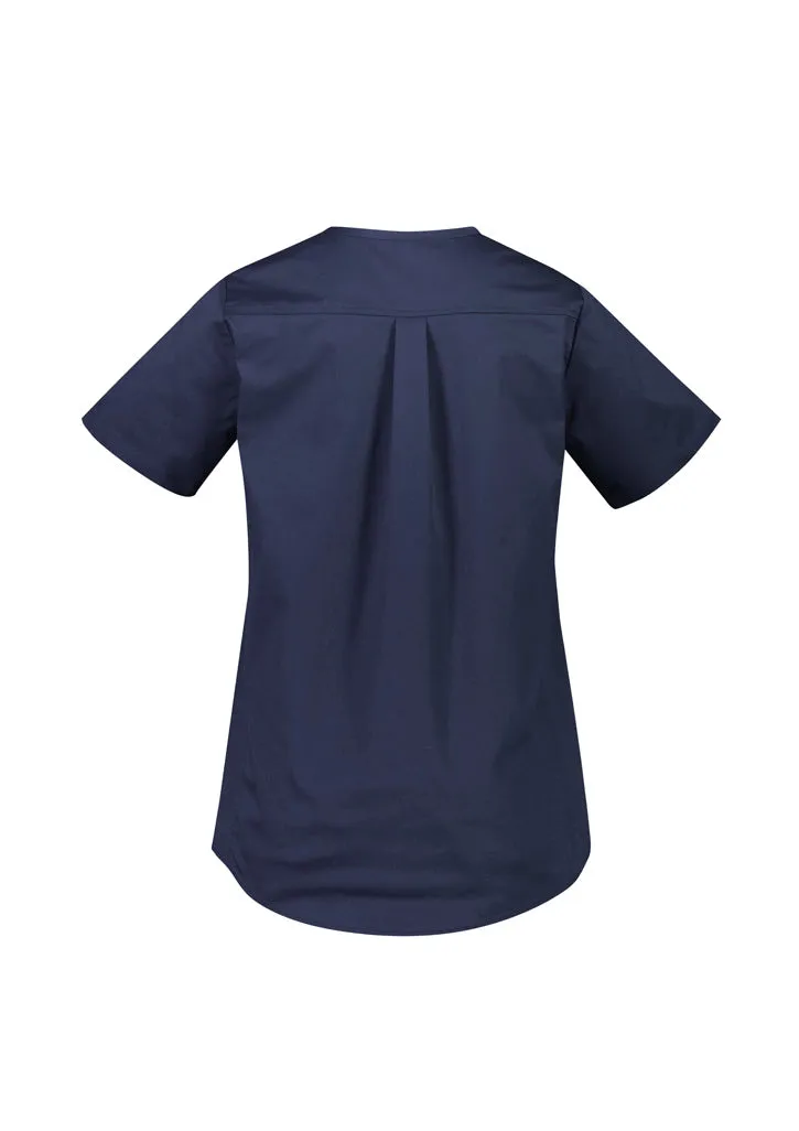 CST243LS BizCare Rose Womens Tunic Scrub Top