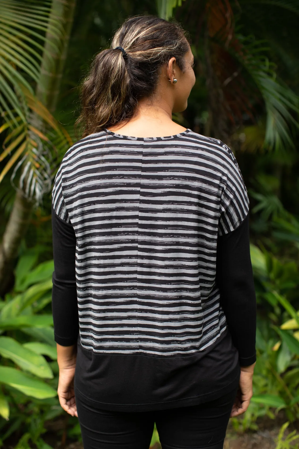 Cube Stripe Combo Tunic