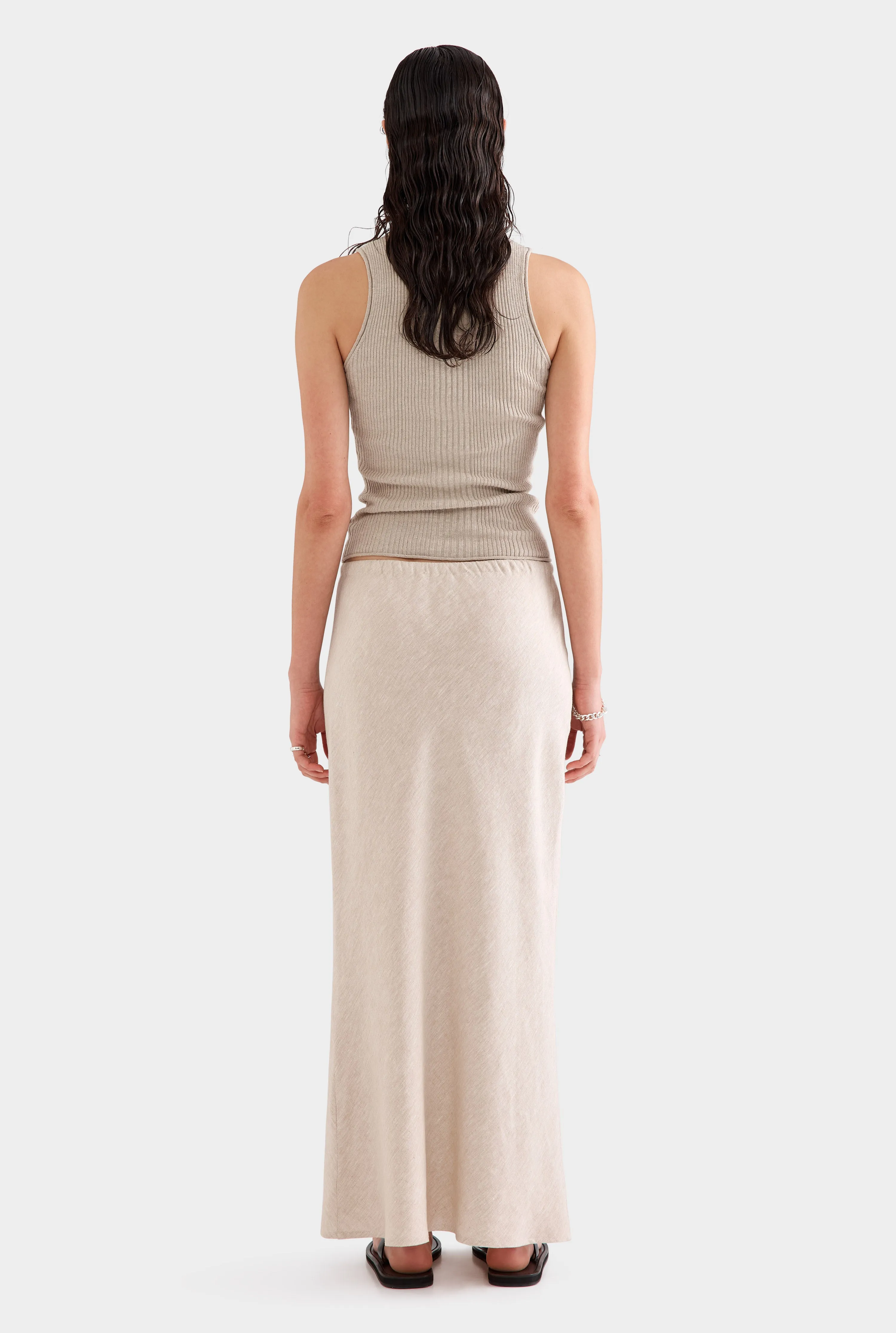 Drawstring Bias Skirt 2.0 - Sand