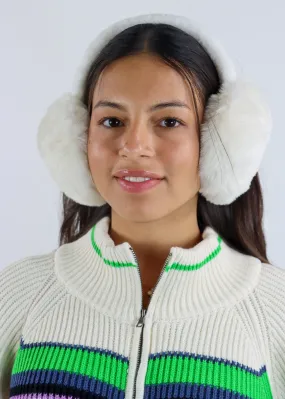 Just A Girl Foldable Fuzzy Ear Muffs ★ White