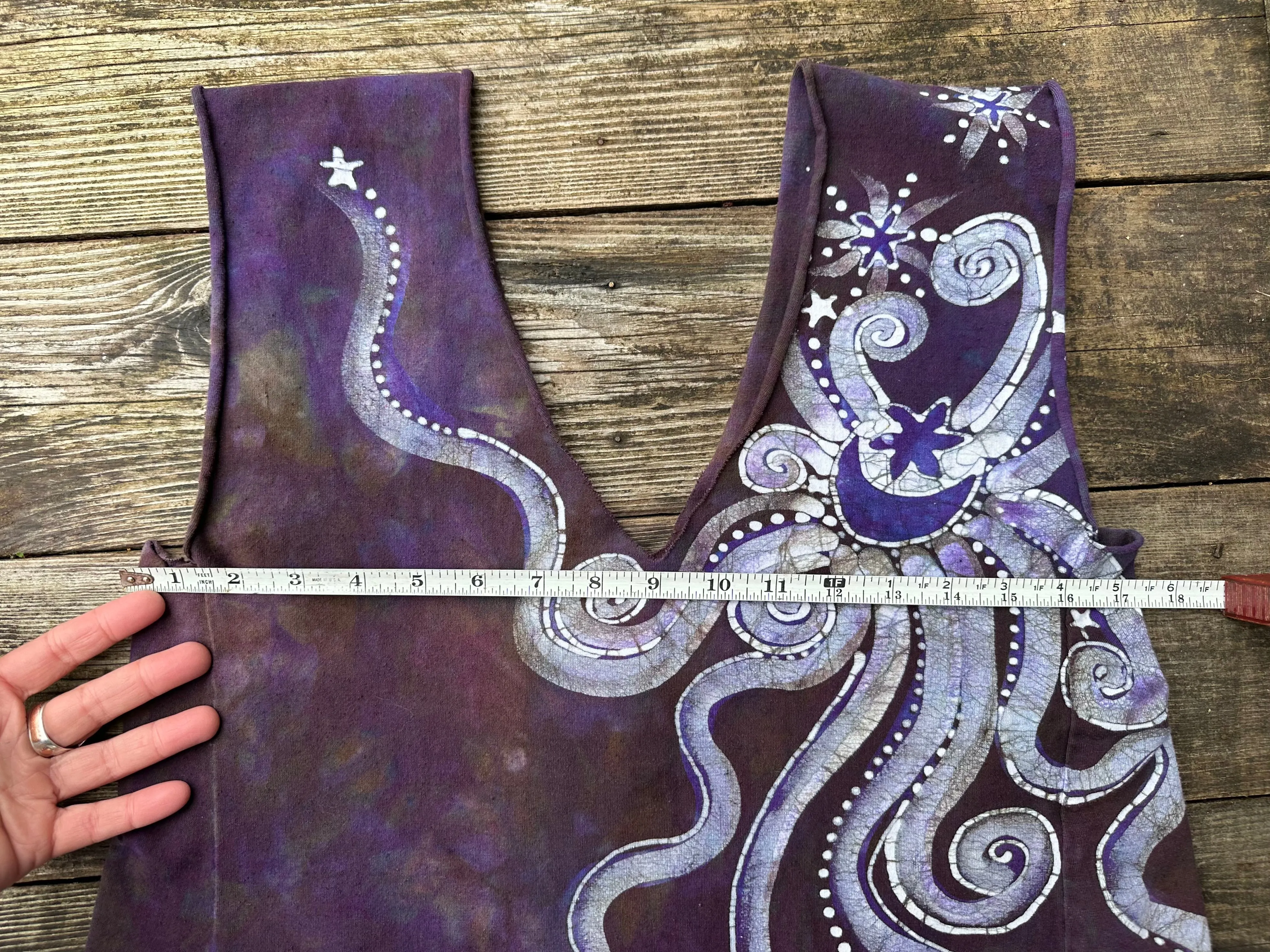 Lilac Woods Organic Cotton Batik Dress Tunic Top - size Large