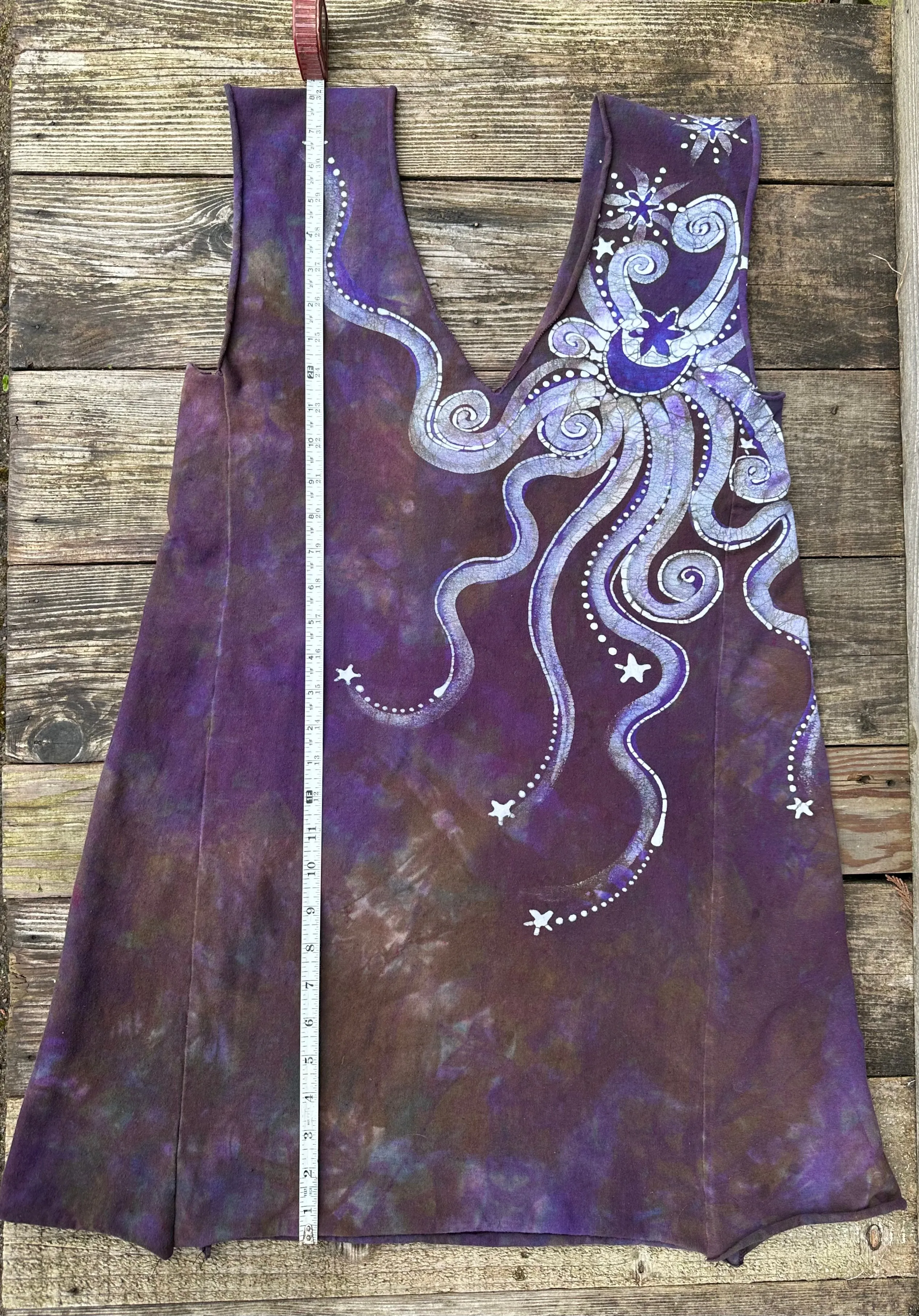 Lilac Woods Organic Cotton Batik Dress Tunic Top - size Large
