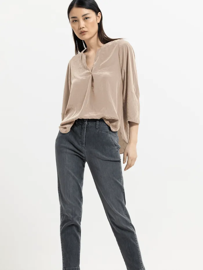 Luisa Cerano T Biege Sand Tunic Blouse 268278 1687 0421