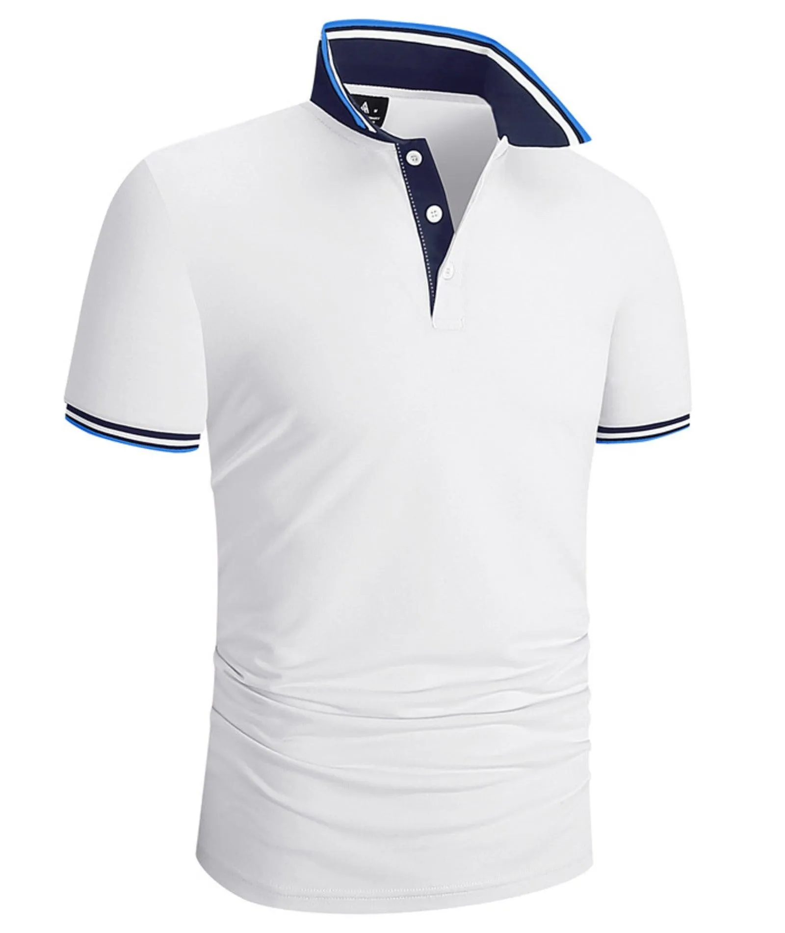 Men's Stand Collar Slim Fit Polo Shirt-ZPK007892