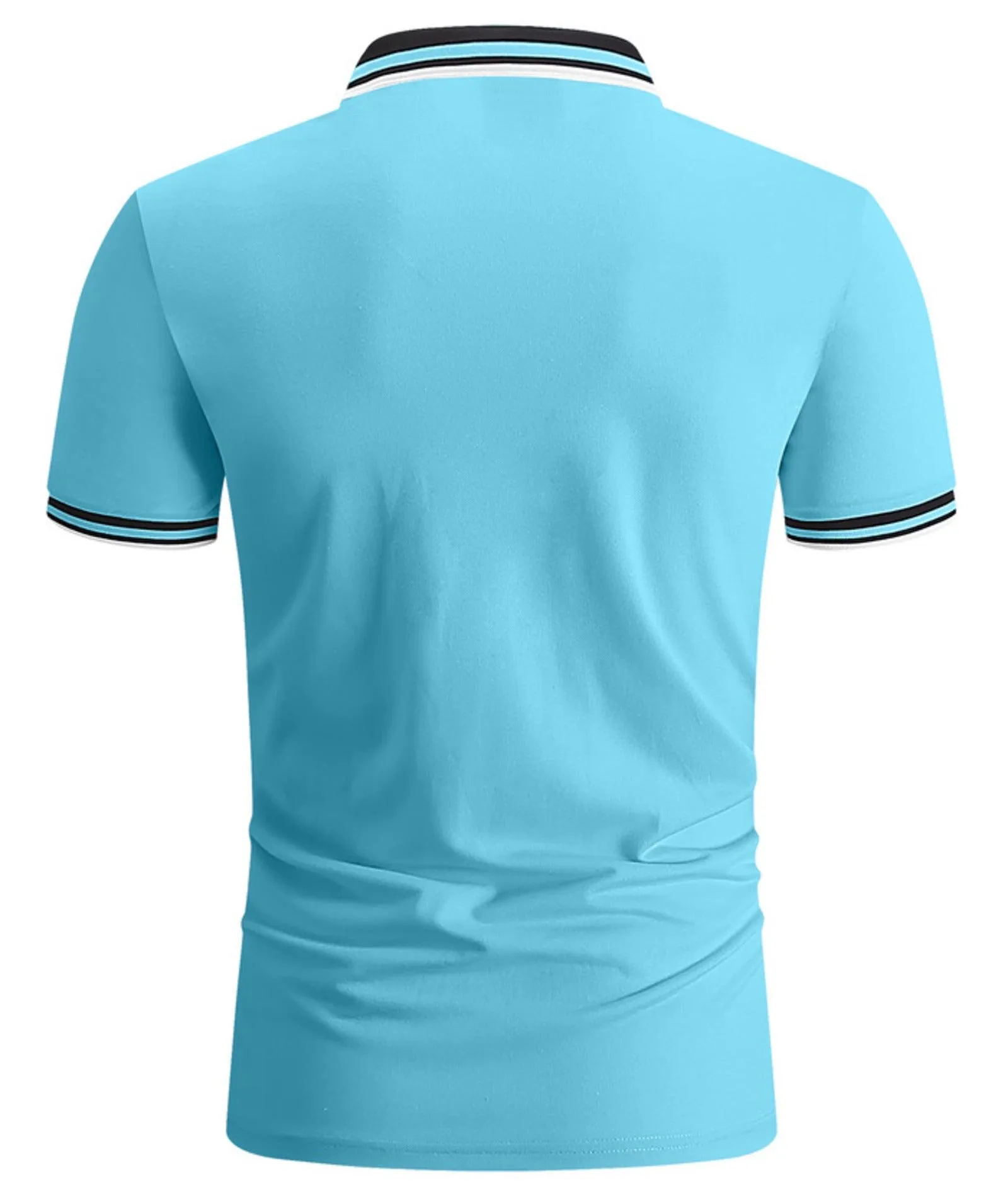 Men's Stand Collar Slim Fit Polo Shirt-ZPK007892