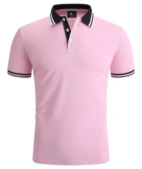 Men's Stand Collar Slim Fit Polo Shirt-ZPK007892