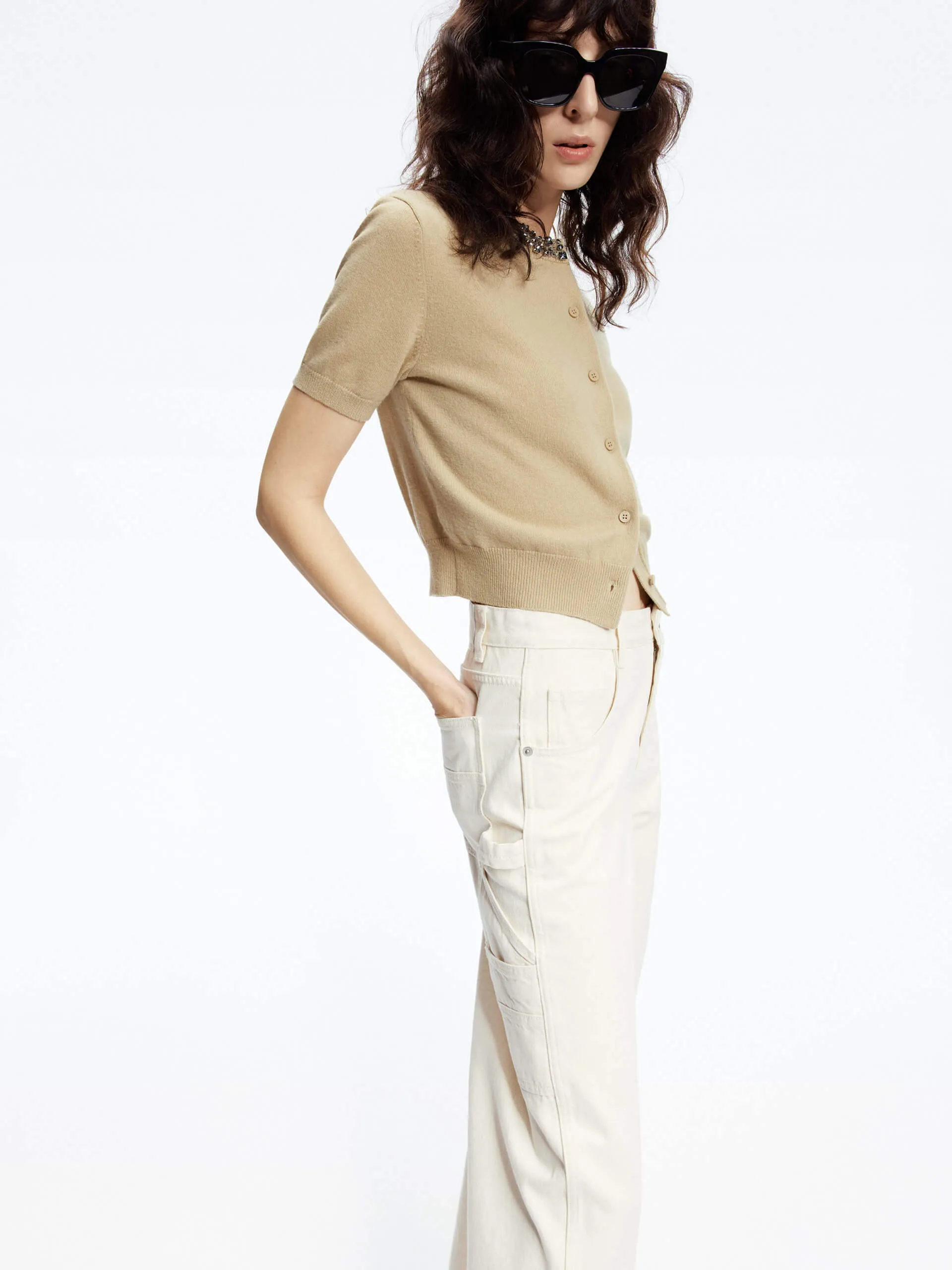 Multi pockets Straight Jeans