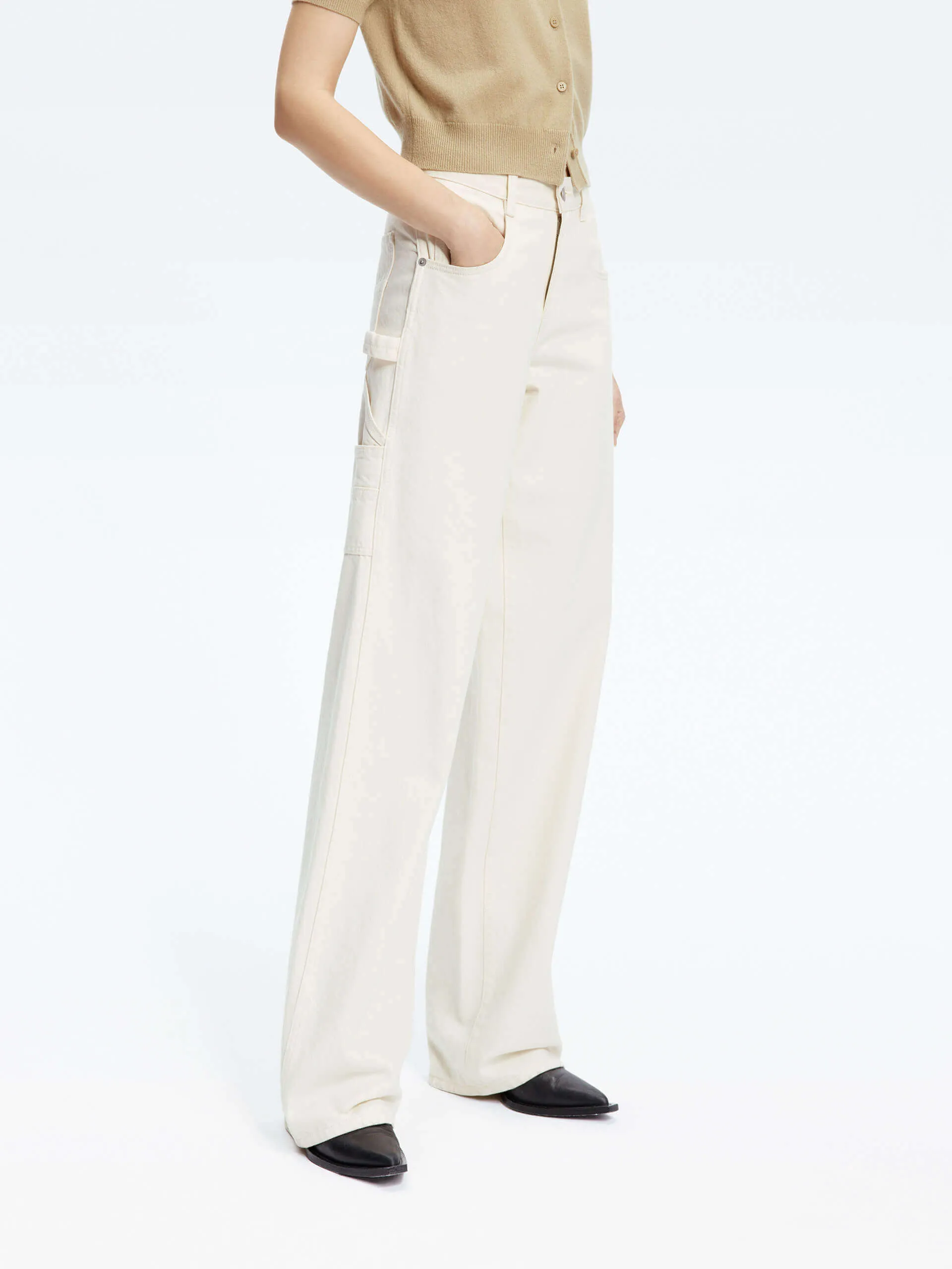 Multi pockets Straight Jeans