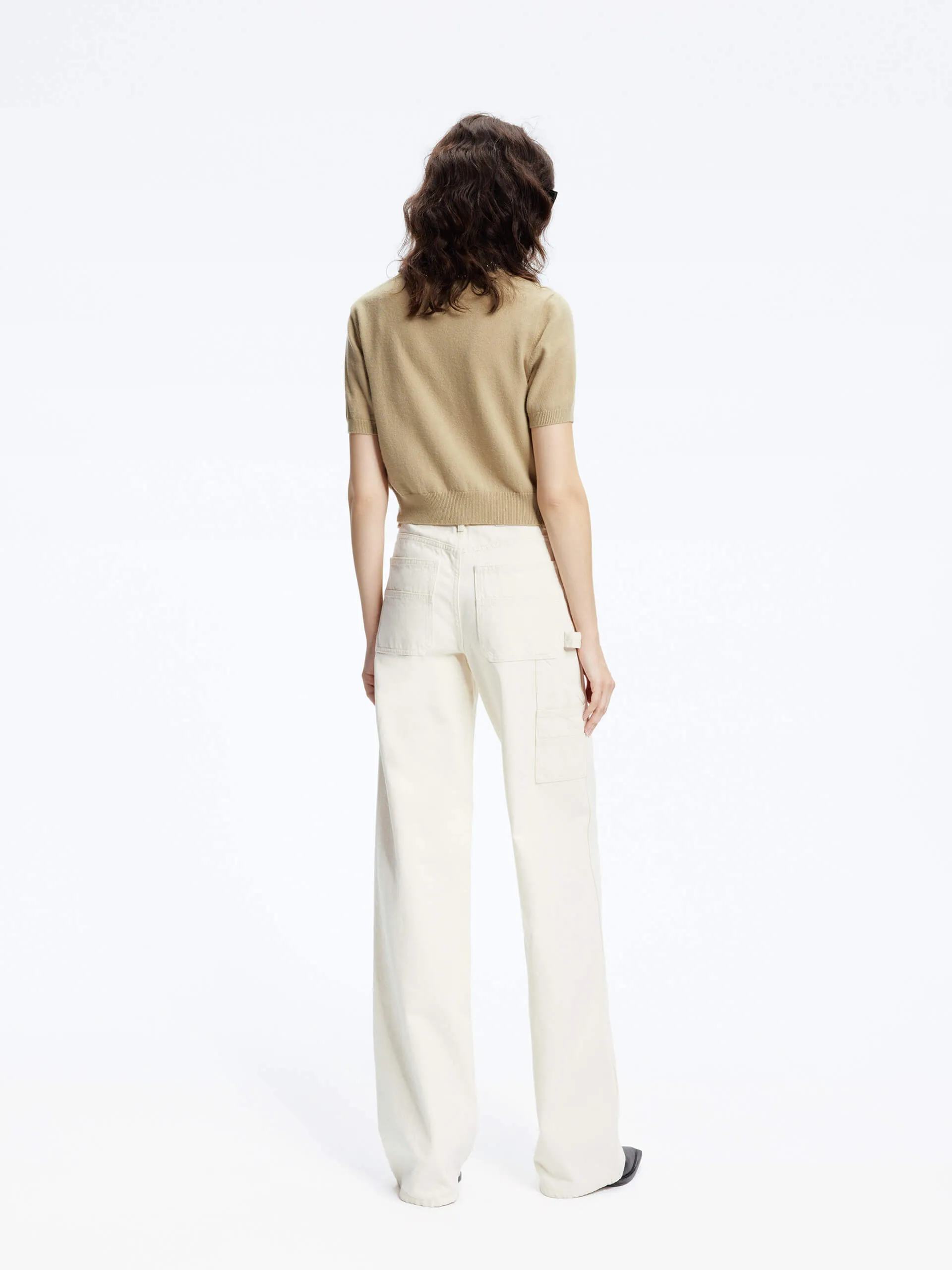 Multi pockets Straight Jeans