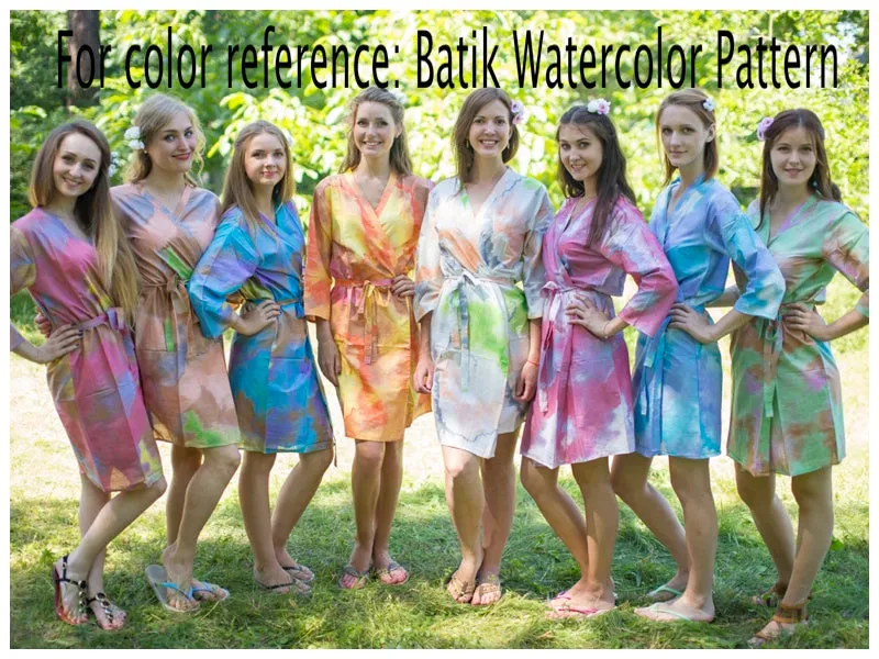 Raspberry Sun and Sand Style Caftan in Batik Watercolor Pattern
