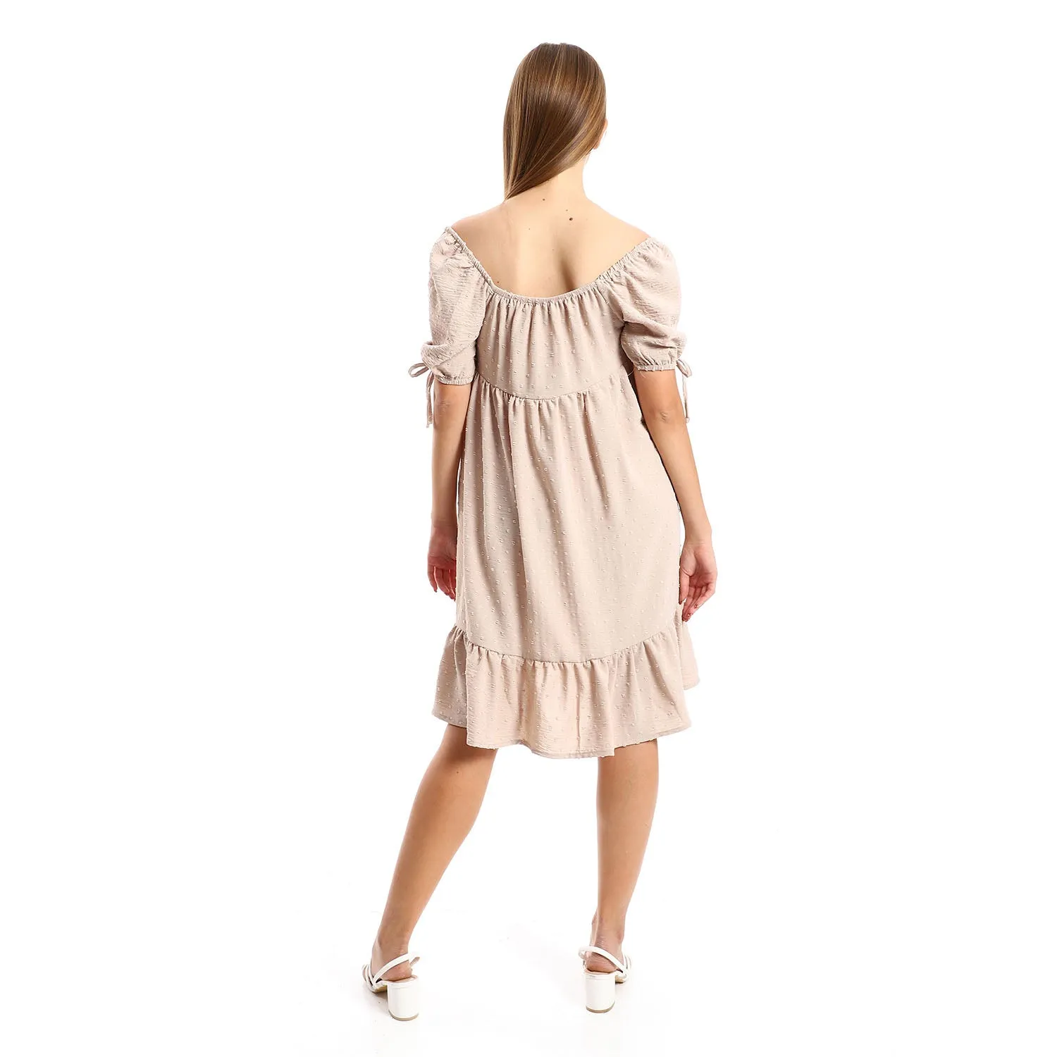 Self Stitched Square Collar Tiered Tunic - Kady