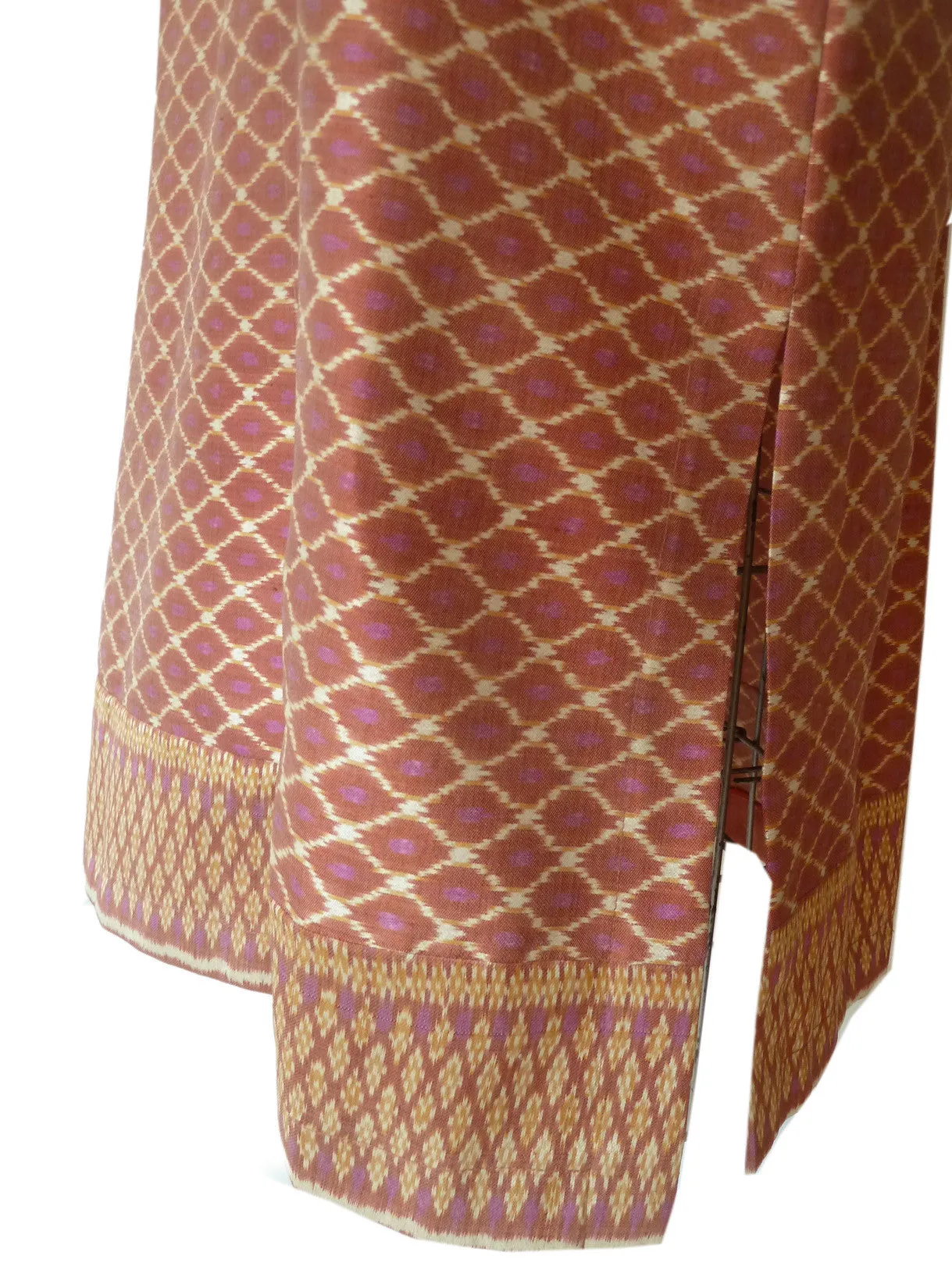Silk Ikat Tunic Pink Terracotta One Of A Kind
