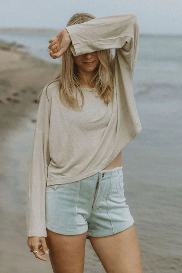 Slinky Long Sleeve Tee - Pearl