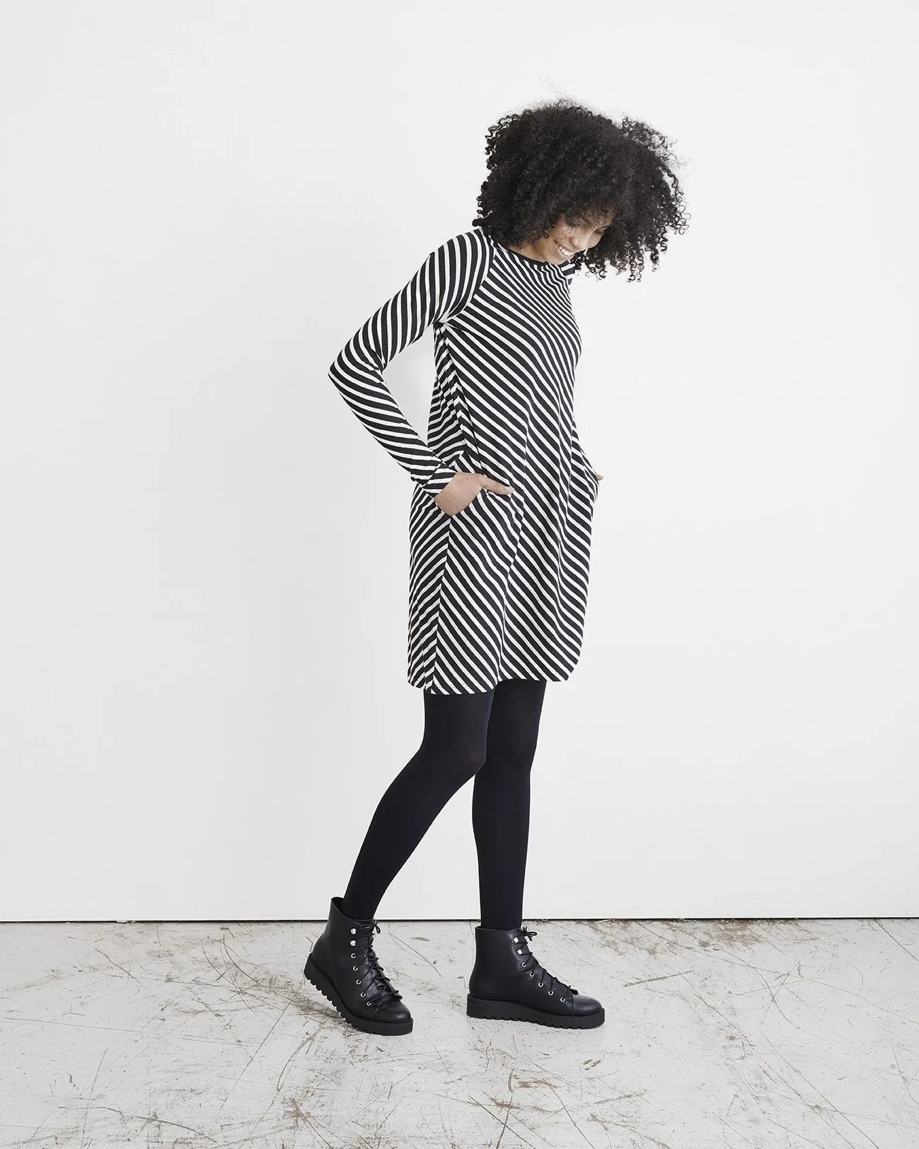 Stripe Tunic Black/Sand