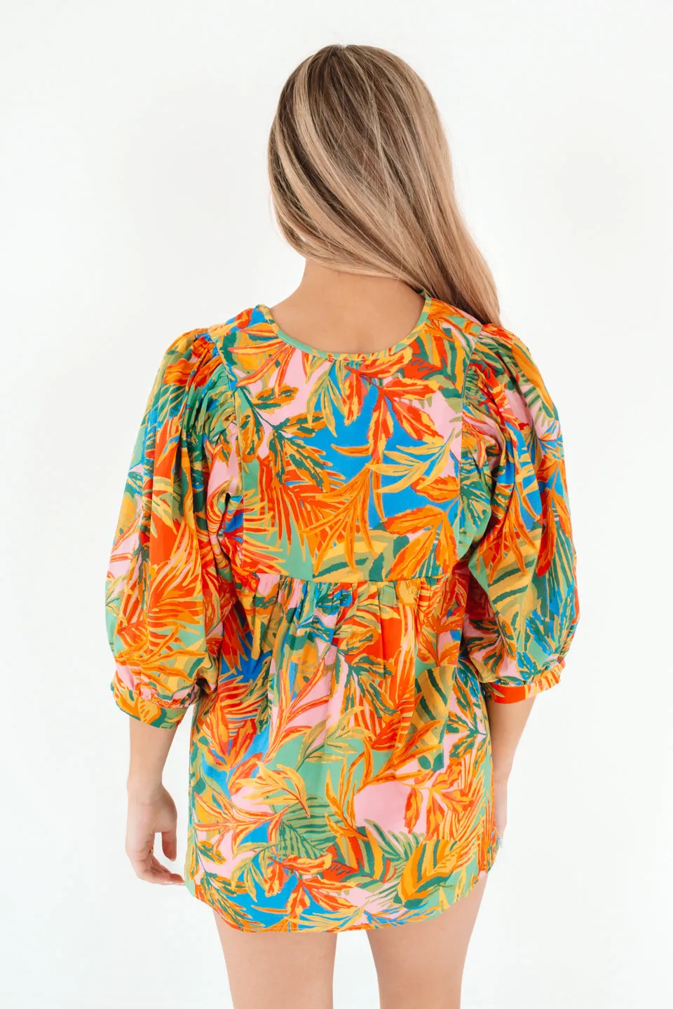 The Paloma Puff Sleeve Tunic - Multi