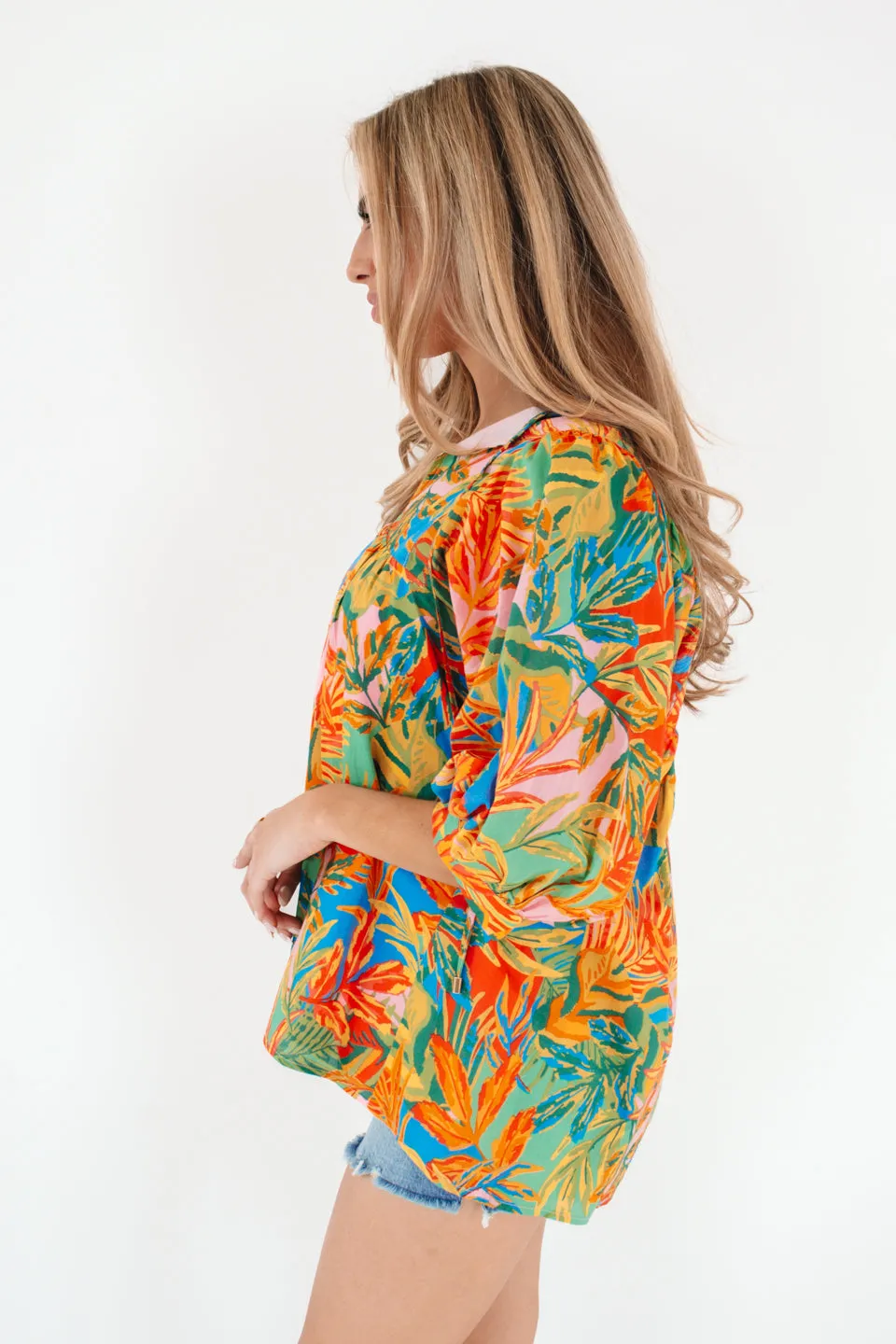 The Paloma Puff Sleeve Tunic - Multi