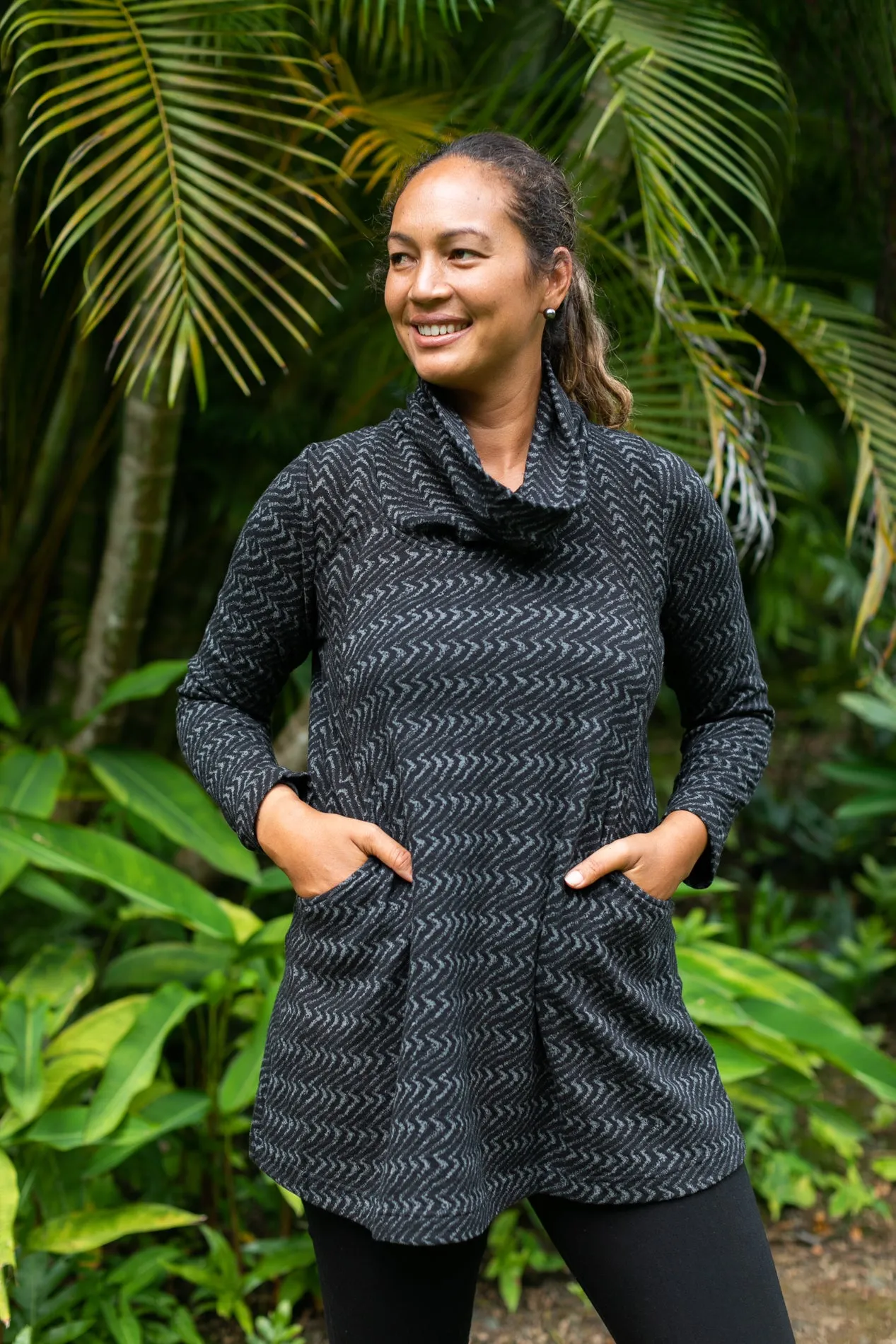 Wave Stripe Weave Tunic
