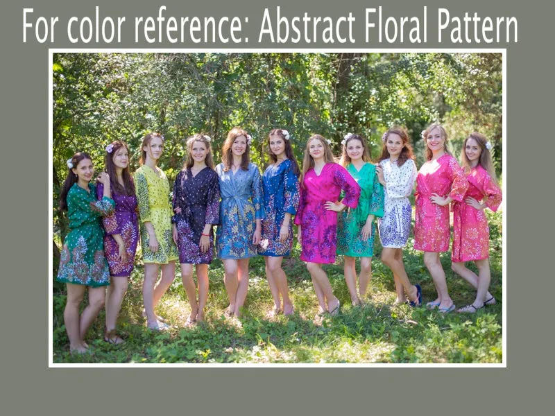 Wine Sun and Sand Style Caftan in Abstract Floral Pattern