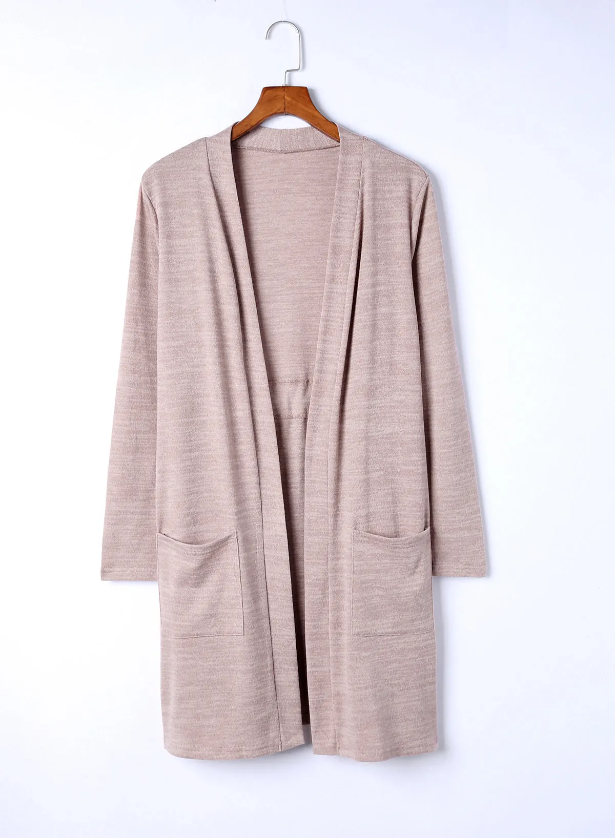 Women's Tunic Back Open Front Cardigan with Pockets
