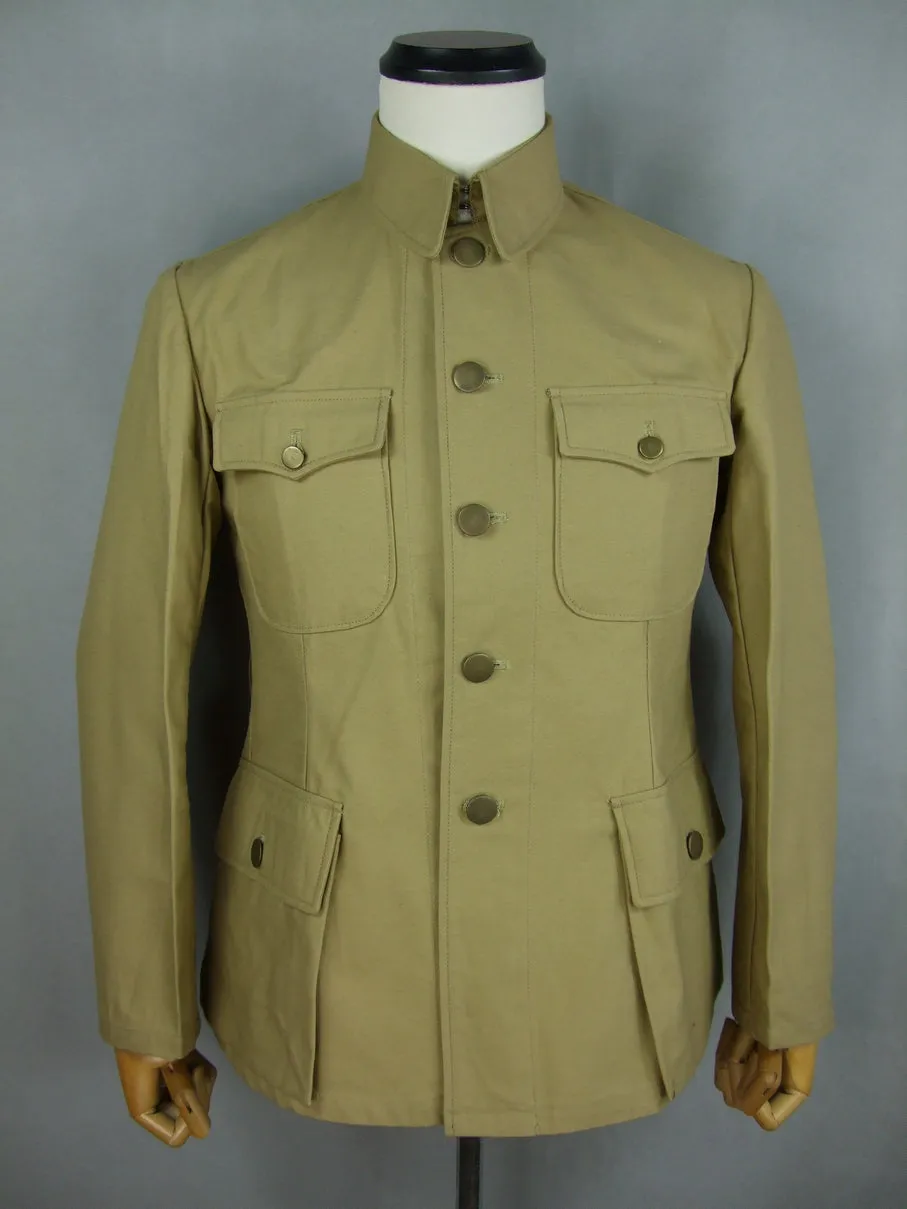 WW2 China KMT Officer Field Jacket Tunic Sand Khaki