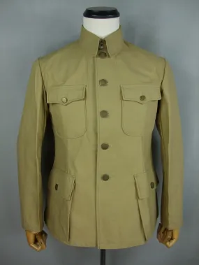 WW2 China KMT Officer Field Jacket Tunic Sand Khaki