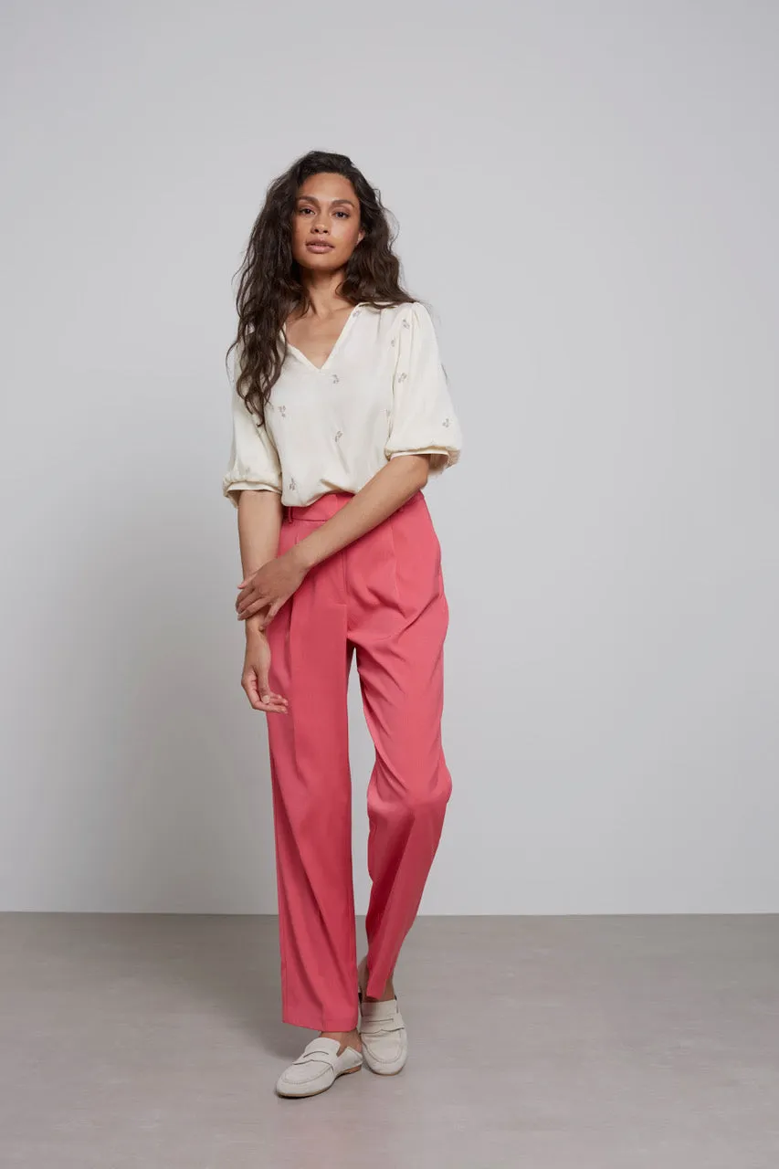 YAYA Birch Sand Short Sleeve Tunic Top