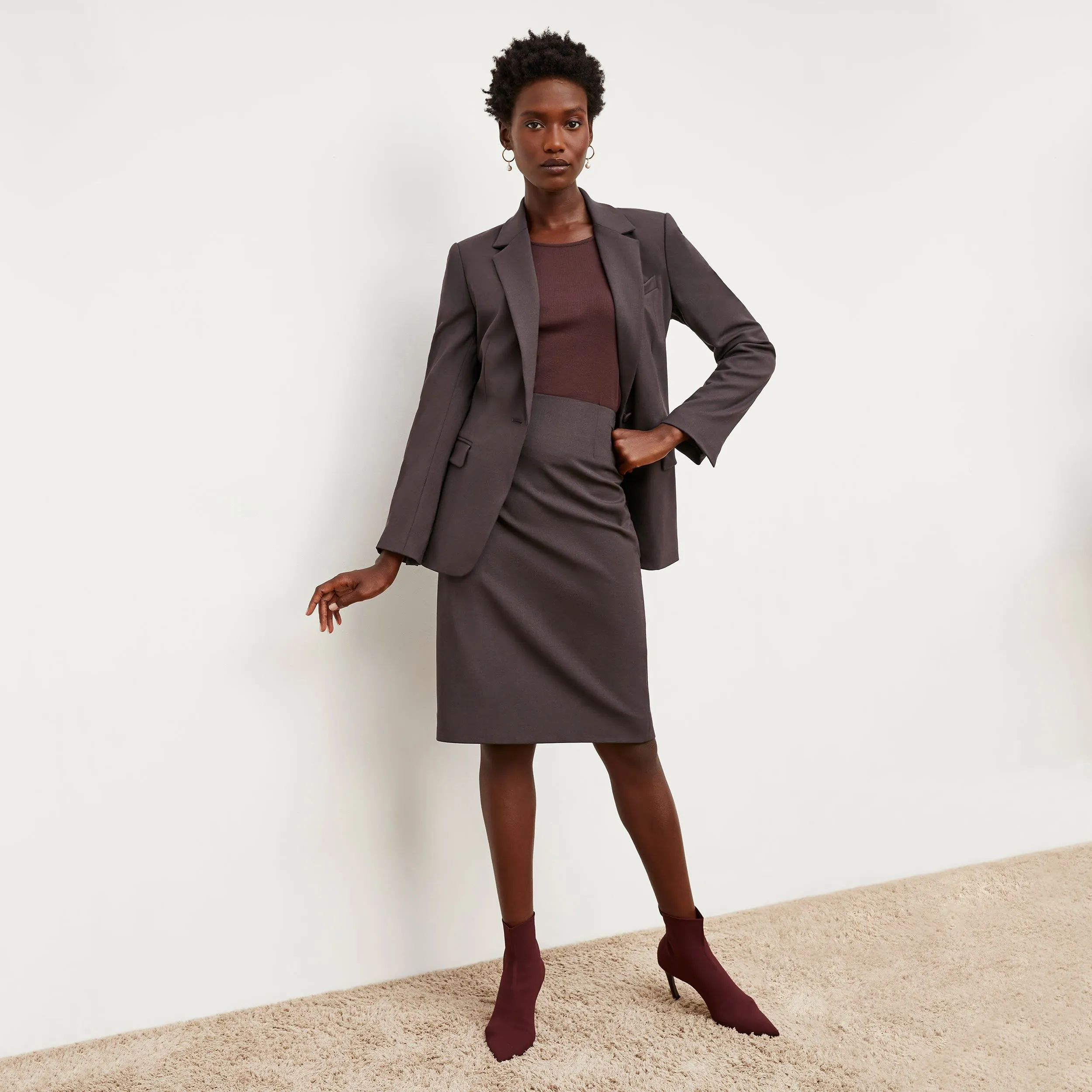 Yiyan Blazer - Wool Twill :: Haze